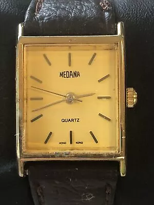 Vintage Medana Tank Watch NEW BATTERY • $45