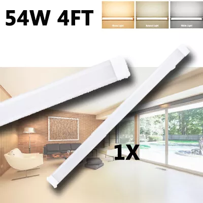 LED Batten Tube Light Dimmable 4FT 54W Ceiling Surface Mount Lamp Office Fixture • $28.99