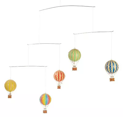 Hot Air Balloon Mobile Primary Colors Hanging Nursery Home Ceiling Decor New • $124.99