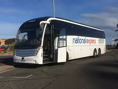 Bus Photo National Express Coach Xw561056 Photograph Bu18osl Scania Picture Sths • £1.30