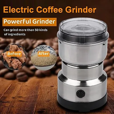 Electric Grinding Blender Coffee Grinder Milling Bean Nut Spice Matte Blender AU • $25.49