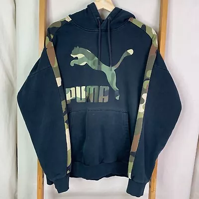 $34.95 • Buy Puma Camo Logo Graphic Mens Black Hoodie Size Medium
