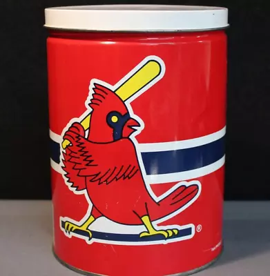 Vintage 1993 St. Louis Cardinals Popcorn Tin Baseball MLB Red • $14.95