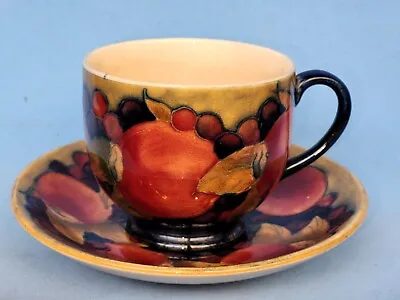 William Moorcroft  Pomegranate Pattern Cup And Saucer 1 Micro Chip • $180