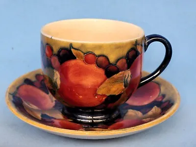 William Moorcroft  Pomegranate Pattern Cup And Saucer 1 Minor Chip • $150