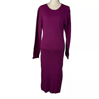 INC International Concepts Small Midi Bodycon Dress Ribbed Long Sleeve Stretch • $59.97