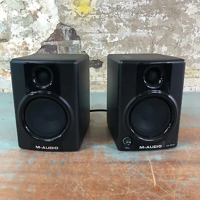 M-Audio Studiophile AV 40 Studio Monitor Shelf Speakers With Bass Boost LOOK • $99.95