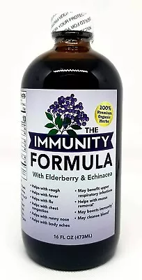 The Immunity Formula Tonic With 'Organic Elderberry' And  Echinacea  16 Ounces • $27.99