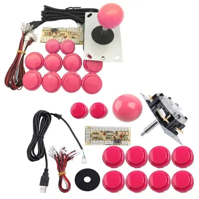 PC Game DIY Controller Arcade Joystick LED Arcade Buttons Delay USB • $25.35