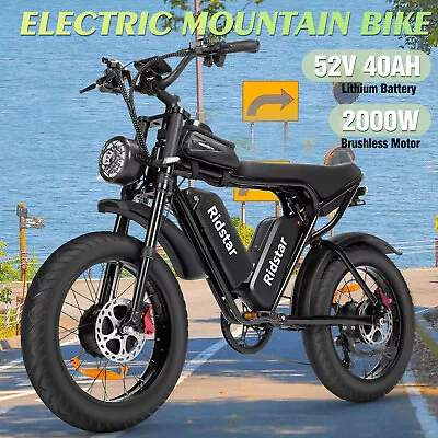 Electric Bike For Adults Ridstar 2000W 40Ah 37MPH Dual Battery Dual Motor EBike  • $1649.89