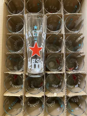 £19.99 • Buy 24 X Heineken Nucleated Silver Half Pint Glases New And Boxed Blade