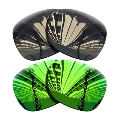 2 Pairs Polarized Replacement Lenses For-Oakley Beckon-Black+Green • $15.56