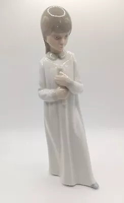 Zaphir Lladro Girl With Candle Porcelain Figurine Spain 1980s (1301) • £9