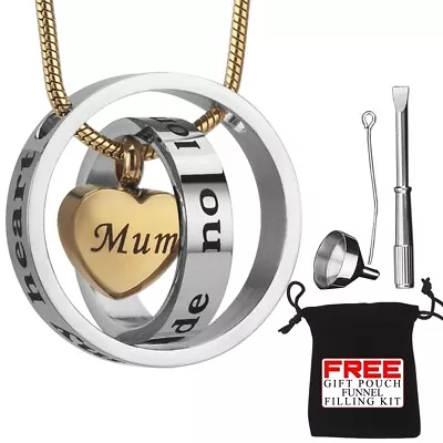 Urn Necklace Cremation Jewellery Pendent For Dad Mum Son Grandad Memorial Locket • £9.99