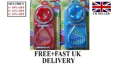 Double Egg Slicer Stainless Steel Boiled Eggs Cutter Slice Wedges Slices • £2.69