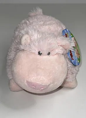$18 • Buy Pillow Pets Pee Wees Pig Plush Pink Stuffed Animal Folds Up Toy Adoable Tags On