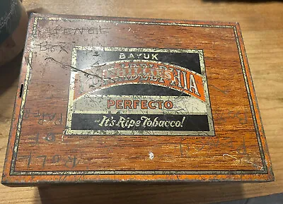 Bayuk Perfecto Philadelphia Phillies Tin 5 Cent Cigar Box Tobacco Advertising  • $12.99