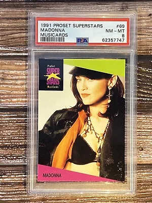 1991 Pro Set Super Stars MusiCards #69 Madonna PSA 8 • $25