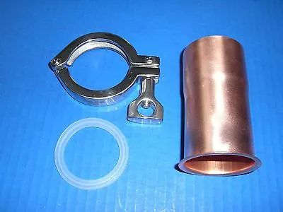 Easy Keg Moonshine Copper Still 2  Pipe Column Adapter Tri Clamp Alcohol  • $35.99