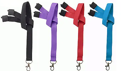 Neck Strap Lanyard Safety Breakaway 20mm Wide (Metal Clip) And Badge Holder Set • £3.20