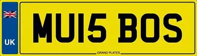 Mu Is Boss Number Plate Initials Car Reg Mu15 Bos Fee Paid Max Mike Matt Man Utd • £699