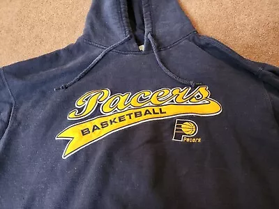 Indiana Pacers Hoodie Men's L Navy Blue Embroidered Pullover NBA Basketball • $28.49