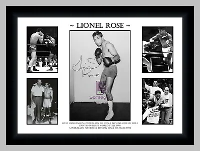 $45 • Buy Lionel Rose Boxing Photo Collage Signed Print Or Framed