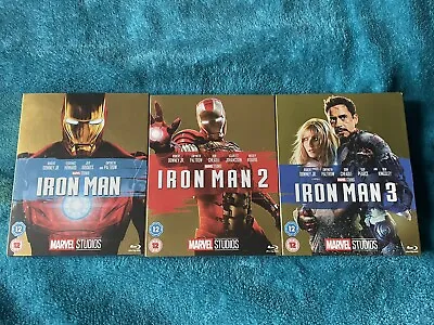 Marvel Iron Man Blu-ray Trilogy Collectors Sleeves • £30