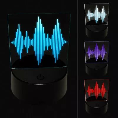 Sound Waves Music 3D Illusion LED Night Light Sign Nightstand Desk Lamp • $19.99