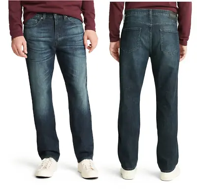 LEVI'S Strauss Signature Athletics Straight Leg Blue Jeans S67 • $24.99