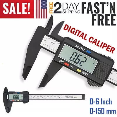 Digital Caliper Vernier Micrometer Electronic Ruler Gauge Meter Measuring Tool • $7.99