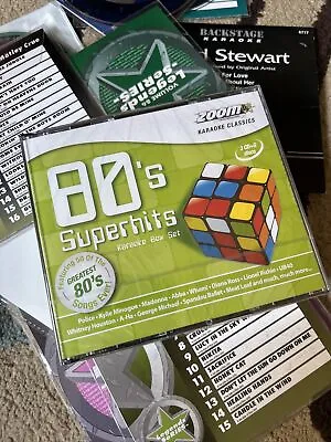 ZOOM KARAOKE Karaoke Superhits: 80s Box Set (CD+G) 3 CD JEWEL CASE NEW SEALED • £9