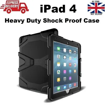 New Shockproof Heavy Duty Rubber Hard Case Cover For IPad 4 (A1458/A1459/A1460) • £15.95