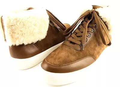 $275 VIA SPIGA MAIA Rattan Suede Leather Designer Boots Sneakers 8 EUR 38 UK 6 • $124.99