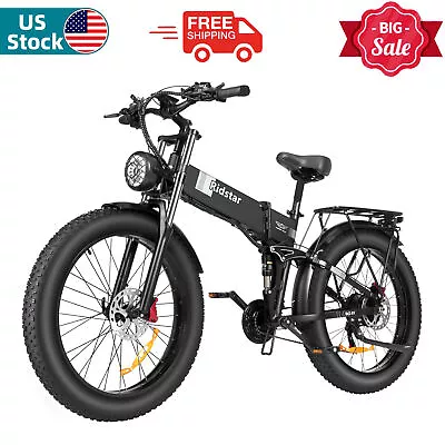 Ridstar 1500W 48V/20Ah Electric Bike For Adults 35MPH Folding EBike 26  Fat Tire • $1099.89