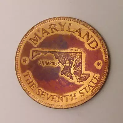 Maryland 7th State Souvenir Coin Medal Token 26mm • $7.95