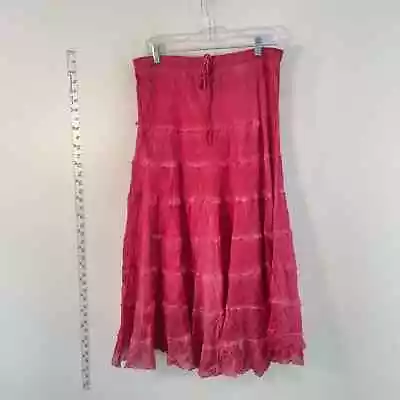 Metrowear Pure Cotton Pink Maxi Skirt Womens L • $30