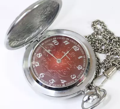 MOLNIA 18 Jewels USSR Soviet Cal 3602 Mechanical Pocket Watch W205 • $49.99