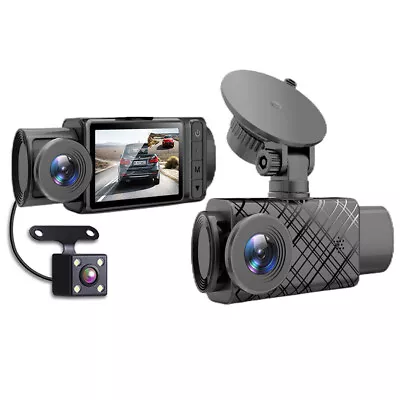 1080P HD Car Truck DVRs 3 Dash Cam Front Rear Video Recorder W/Rearview Camera • $40.40