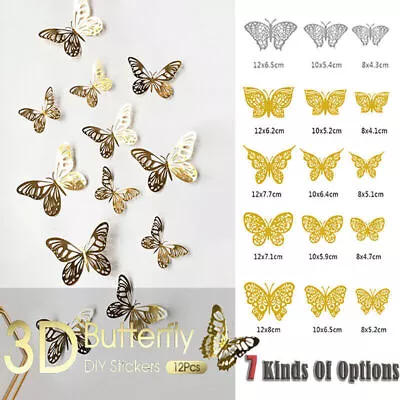 12x 3D Butterfly Wall Decals Stickers Removable Kids Nursery Decoration NEW AU • $3.98