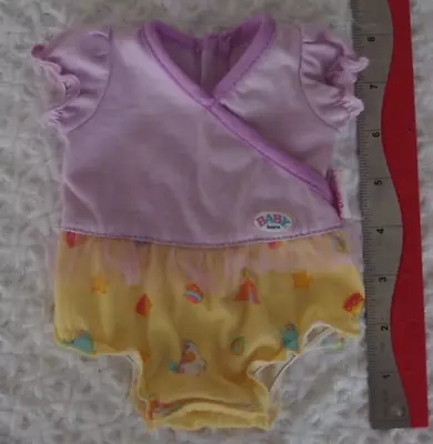 $10.70 • Buy Baby Born Doll Outfit Purple Yellow Zapf Creation