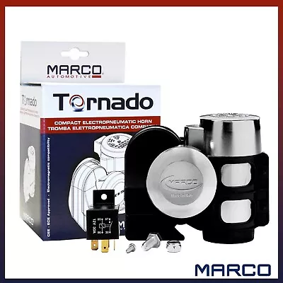 Marco Tornado Chrome Electric Air Horn For Trucks Car Motorcycle Dual Tone • $59.95