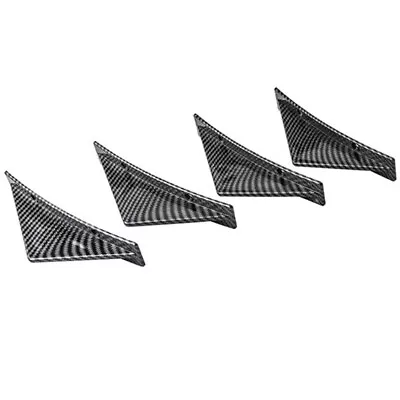 Carbon Fiber Shark Fin Spoiler Car Rear Bumper Diffuser Lip Wing Splitters ABS • $17