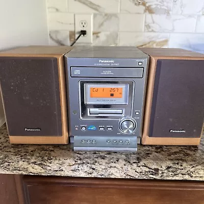 Panasonic SA-PM07 Stereo AM FM Cassette CD Player Mini Hi Fi Shelf System WORKS • $50.99