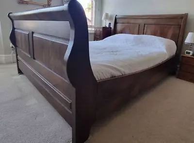 £350 • Buy French Farm House Solid Mahogany King Size Sleigh Bed