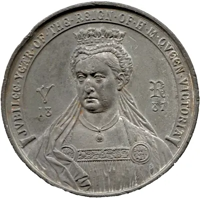 1887 Queen Victoria Golden Jubilee Medal - By: N Macphail 64mm WM - Lot #EC 6013 • $104.98