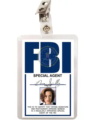 $7.99 • Buy X FILES Dana Scully FBI ID Badge Cosplay Costume Name Tag Prop