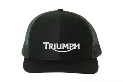 Triumph Motorcycle Logo Embroidered Baseball Hat Black Richardson 112 BRAND NEW • $24.99