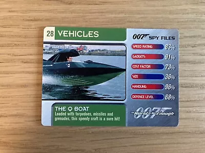 007 Spy Files Cards 2002 Vehicles #28 The Q Boat • £0.99