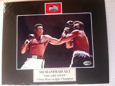 Signed Muhammad Ali 5x7 Matted To 8x10 Color Photo W/coa= • $24.99